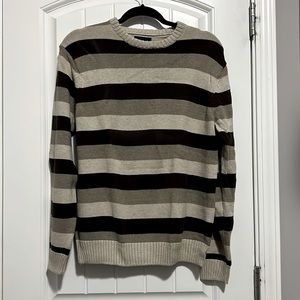Basic Editions Men’s Striped V neck sweater